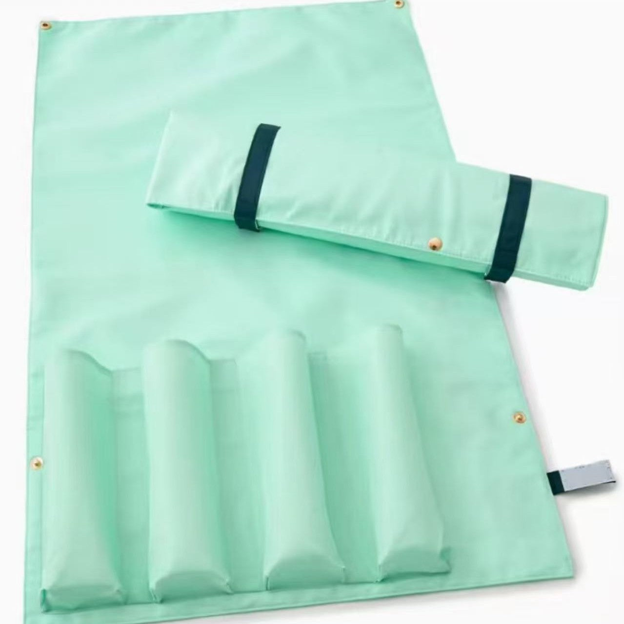 Portable Roll-Up Mahjong Tile Carrying Bag – Foldable Storage Wrap with Elastic Straps for Racks & Accessories