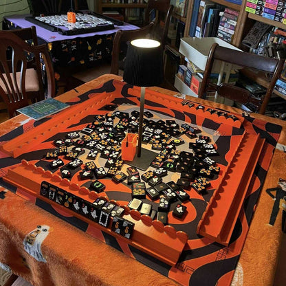 Spooktacular Halloween Edition American Mahjong Tile Set | Luxury Black Acrylic Tiles with Custom Spooky Illustrations (160 Tiles)