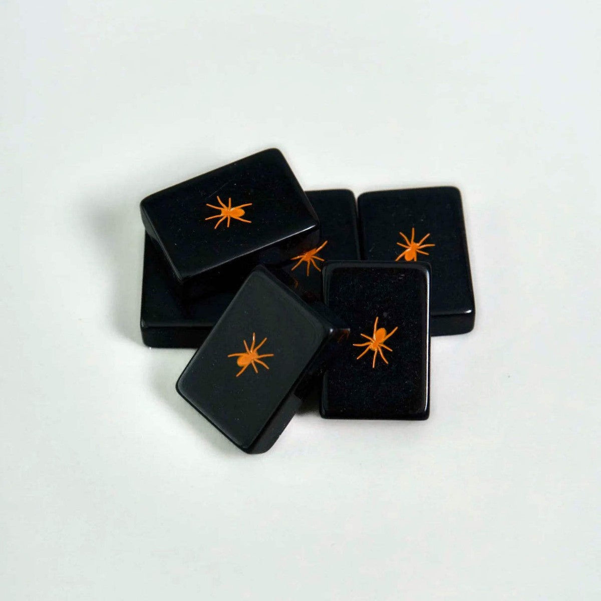 Spooktacular Halloween Edition American Mahjong Tile Set | Luxury Black Acrylic Tiles with Custom Spooky Illustrations (160 Tiles)