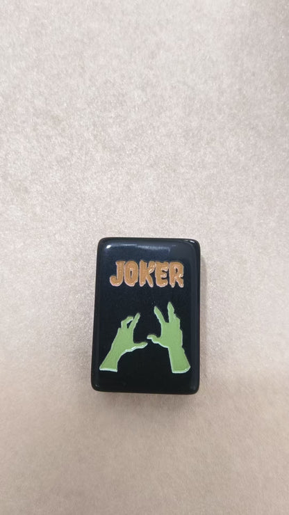 Spooktacular Halloween Edition American Mahjong Tile Set | Luxury Black Acrylic Tiles with Custom Spooky Illustrations (160 Tiles)