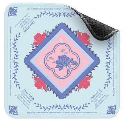 Non-Slip American Mahjong Mat (33" x 33") | Premium Neoprene Noise-Reducing Table Cover for Game Night