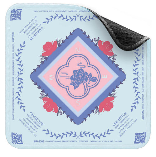 Non-Slip American Mahjong Mat (33" x 33") | Premium Neoprene Noise-Reducing Table Cover for Game Night