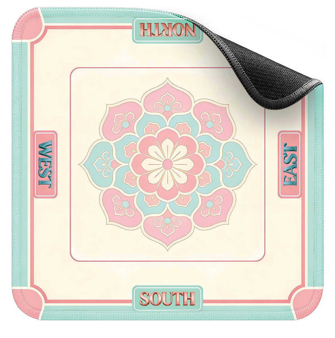 Non-Slip American Mahjong Mat (33" x 33") | Premium Neoprene Noise-Reducing Table Cover for Game Night