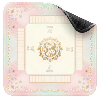 Non-Slip American Mahjong Mat (33" x 33") | Premium Neoprene Noise-Reducing Table Cover for Game Night