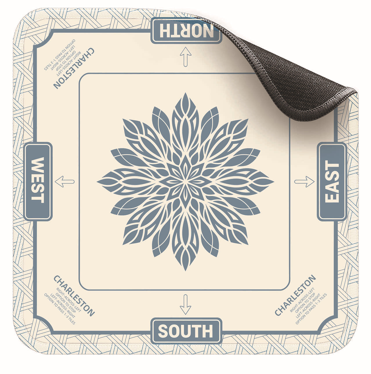 Non-Slip American Mahjong Mat (33" x 33") | Premium Neoprene Noise-Reducing Table Cover for Game Night