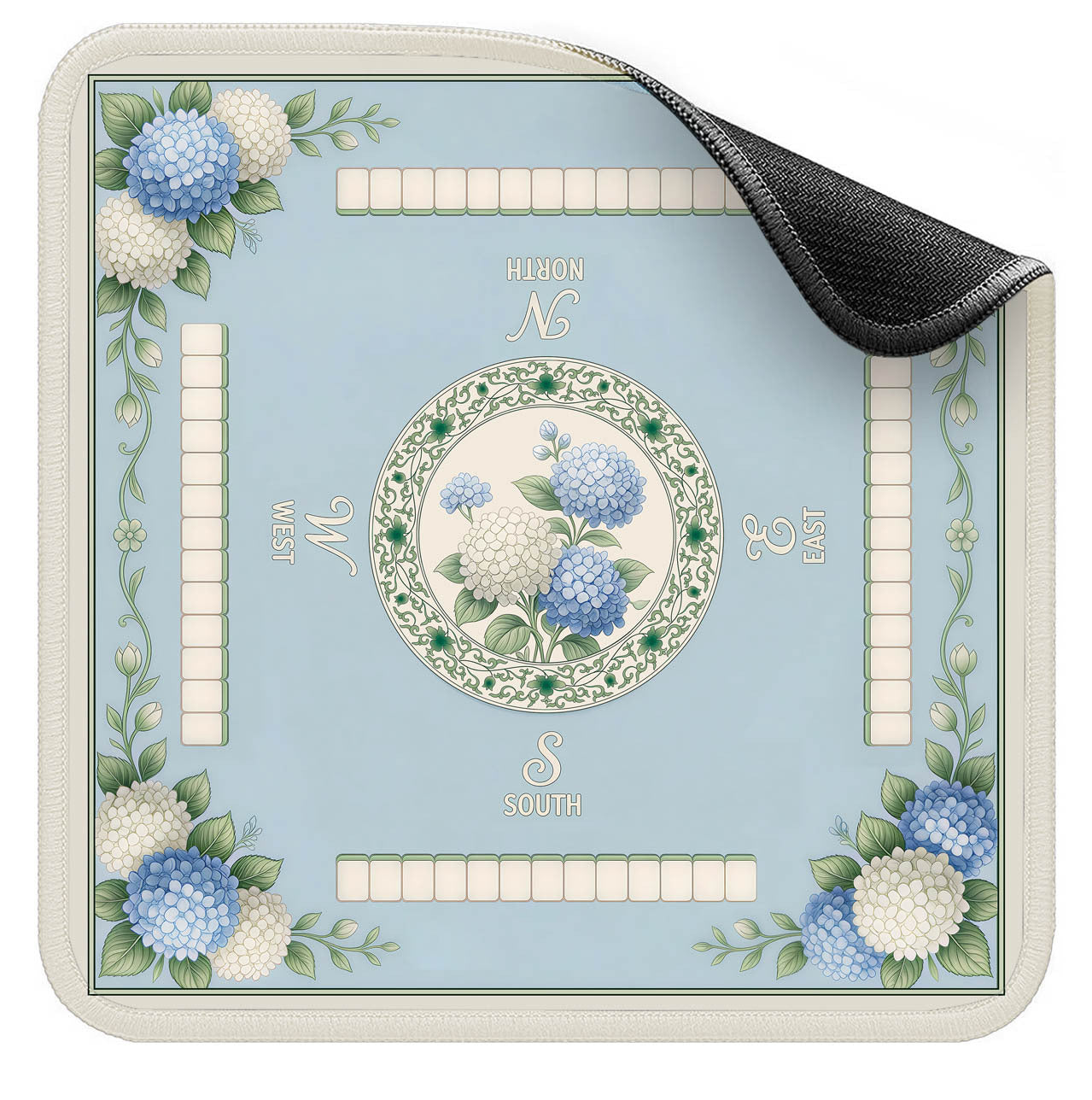 Non-Slip American Mahjong Mat (33" x 33") | Premium Neoprene Noise-Reducing Table Cover for Game Night