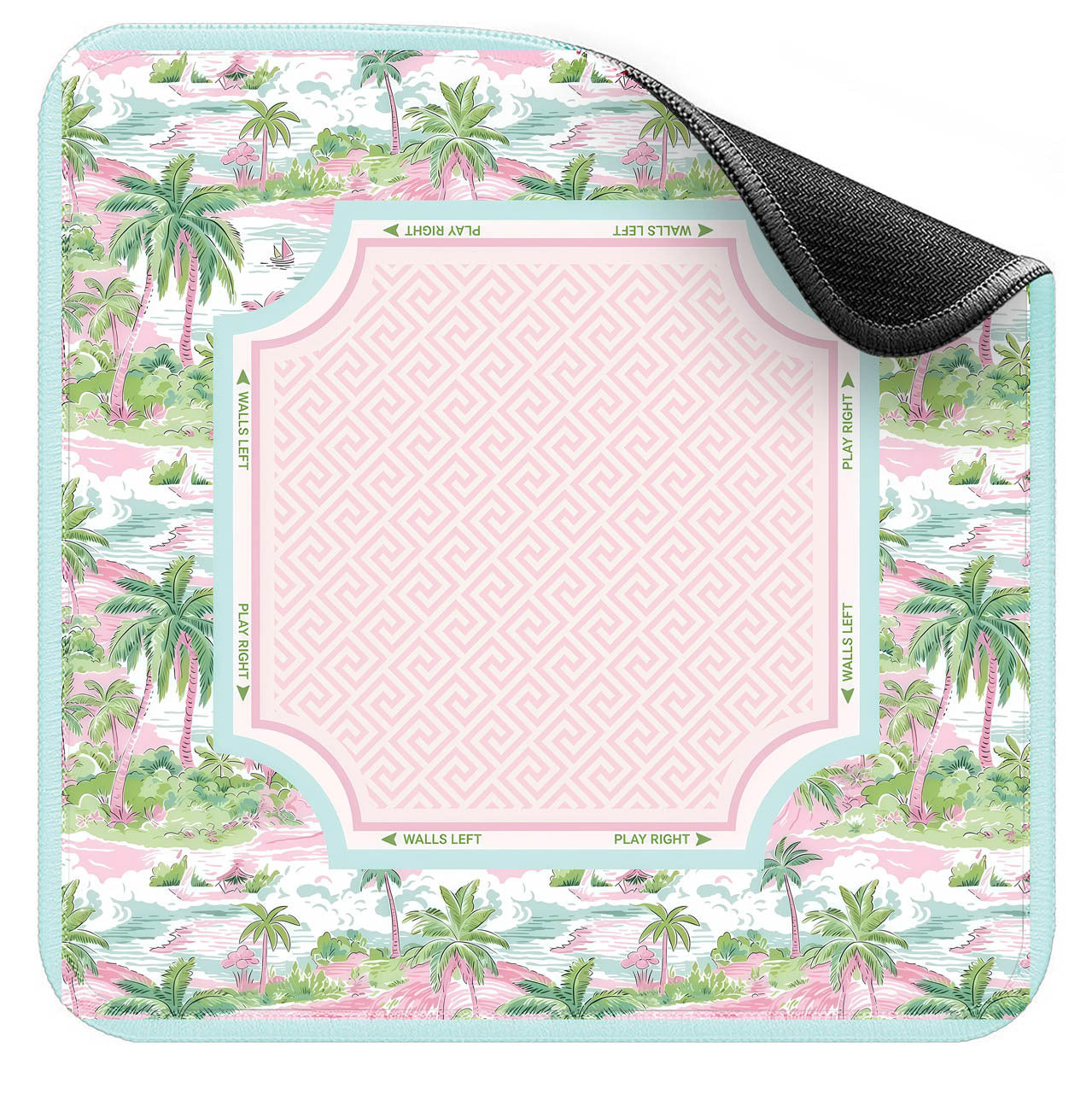 Non-Slip American Mahjong Mat (33" x 33") | Premium Neoprene Noise-Reducing Table Cover for Game Night