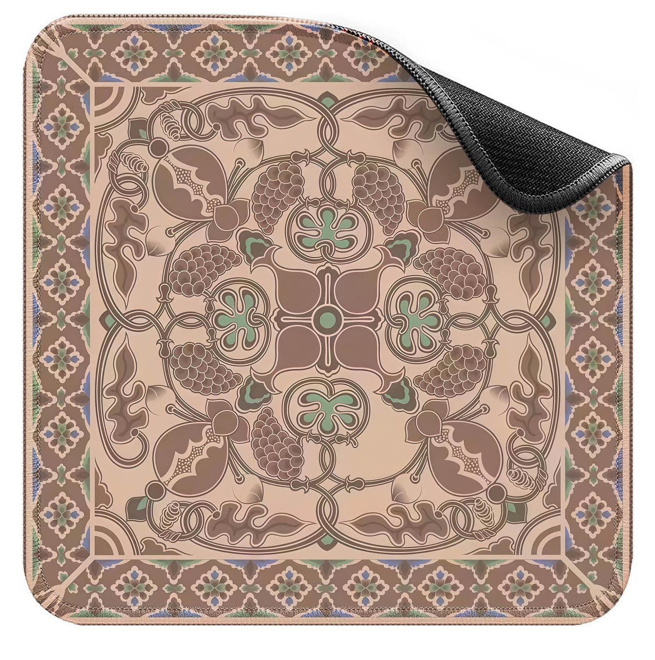 Non-Slip American Mahjong Mat (33" x 33") | Premium Neoprene Noise-Reducing Table Cover for Game Night