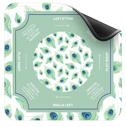 Non-Slip American Mahjong Mat (33" x 33") | Premium Neoprene Noise-Reducing Table Cover for Game Night