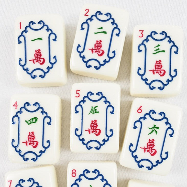 Enchanted Heritage American Mahjong Set - Cute Animals & Classic Chinoiserie Art, 160-Tile Complete Kit