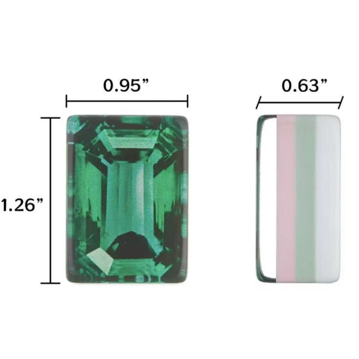 Emerald Gem American Mahjong Set - Luxury Gemstone Backs, 160-Tile Complete Kit