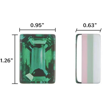 Emerald Gem American Mahjong Set - Luxury Gemstone Backs, 160-Tile Complete Kit