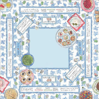 Premium Tennis Club Mahjong Mat – Non-Slip Noise-Reducing Table Cover (33" x 33")