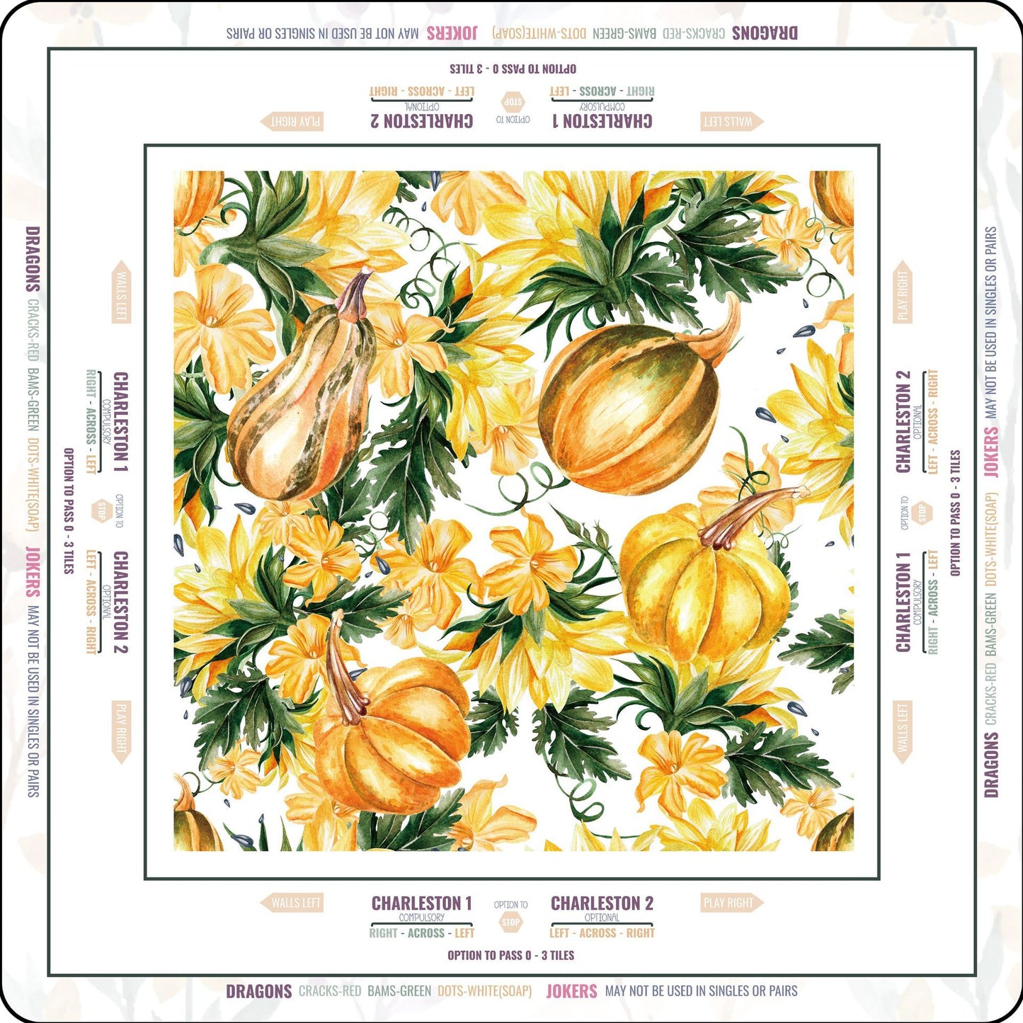Premium Tennis Club Mahjong Mat – Non-Slip Noise-Reducing Table Cover (33" x 33")