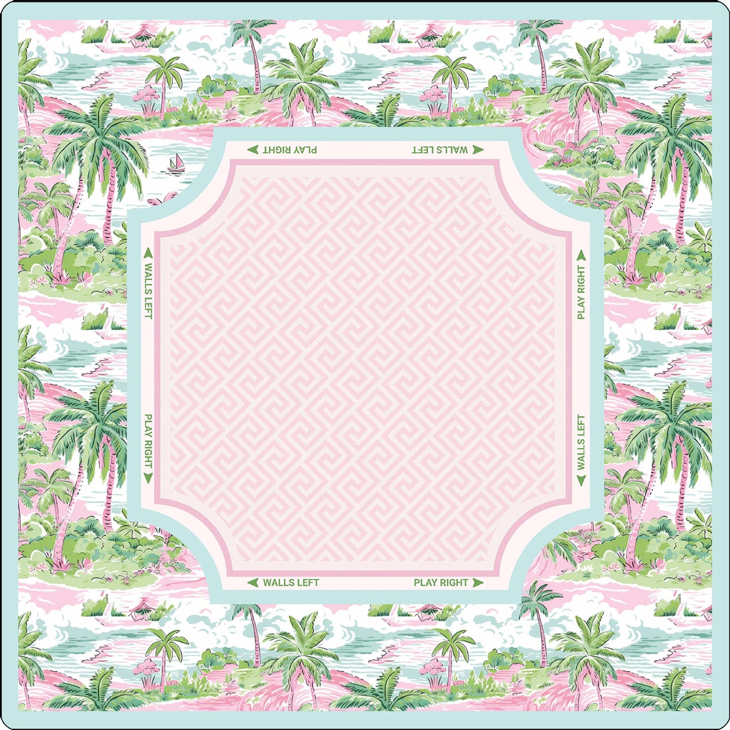 Premium Tennis Club Mahjong Mat – Non-Slip Noise-Reducing Table Cover (33" x 33")