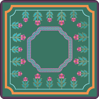 Premium Tennis Club Mahjong Mat – Non-Slip Noise-Reducing Table Cover (33" x 33")