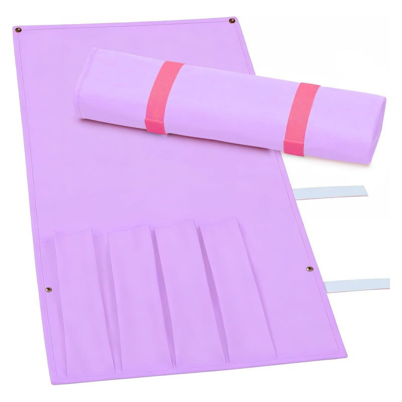 Portable Roll-Up Mahjong Tile Carrying Bag – Foldable Storage Wrap with Elastic Straps for Racks & Accessories