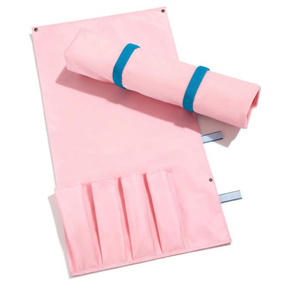 Portable Roll-Up Mahjong Tile Carrying Bag – Foldable Storage Wrap with Elastic Straps for Racks & Accessories