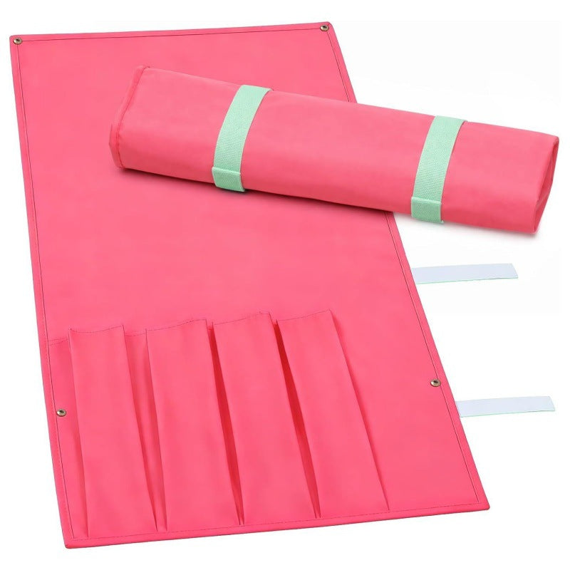 Portable Roll-Up Mahjong Tile Carrying Bag – Foldable Storage Wrap with Elastic Straps for Racks & Accessories