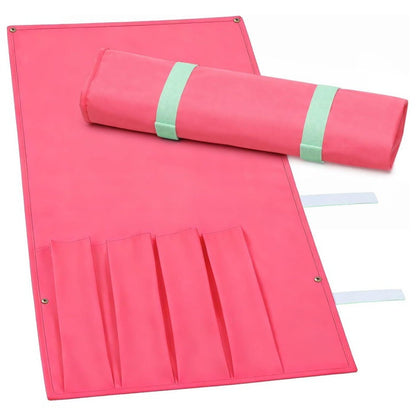Portable Roll-Up Mahjong Tile Carrying Bag – Foldable Storage Wrap with Elastic Straps for Racks & Accessories