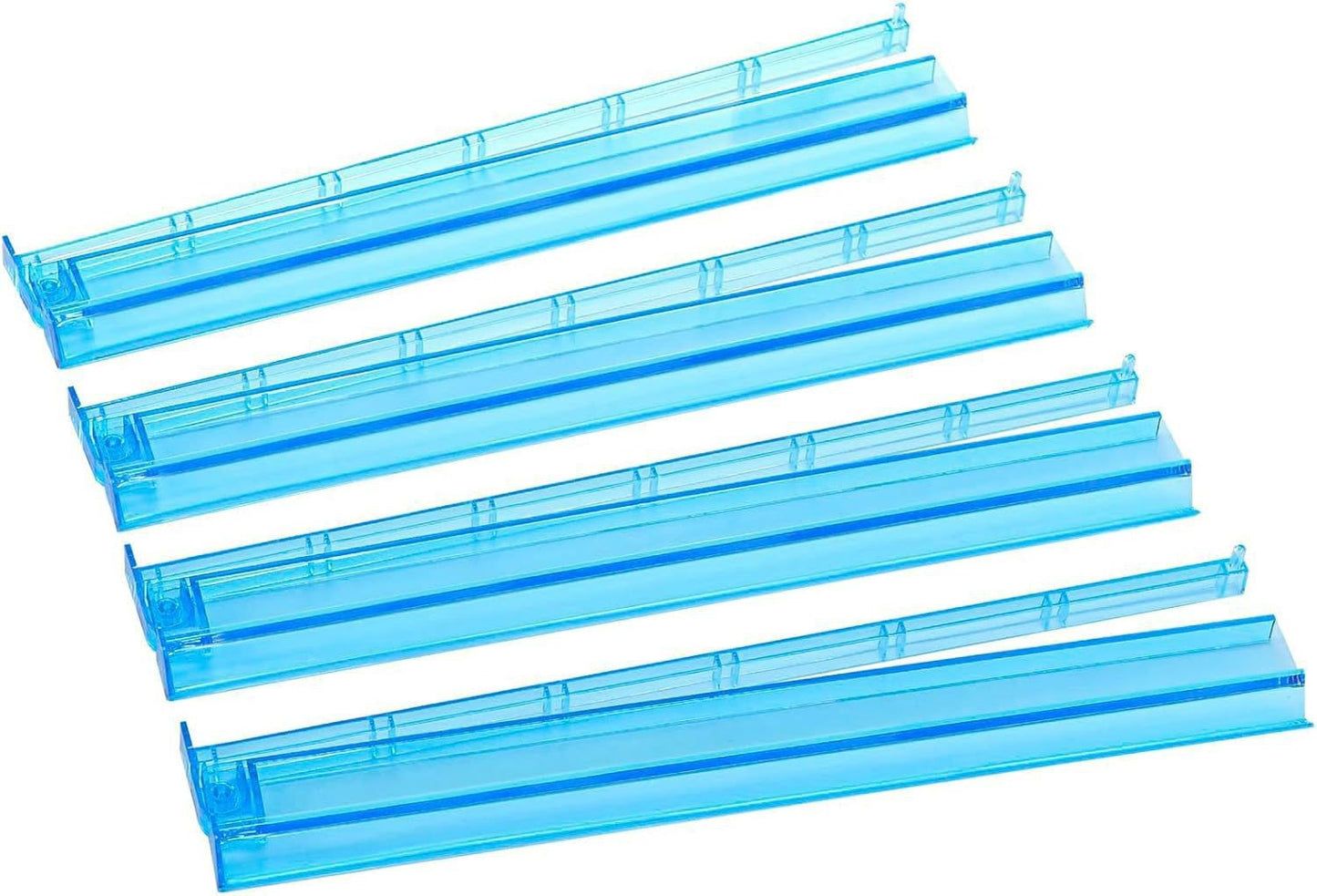 Premium All-in-One Acrylic Mahjong Racks with Attached Pushers – Set of 4 (18.5")