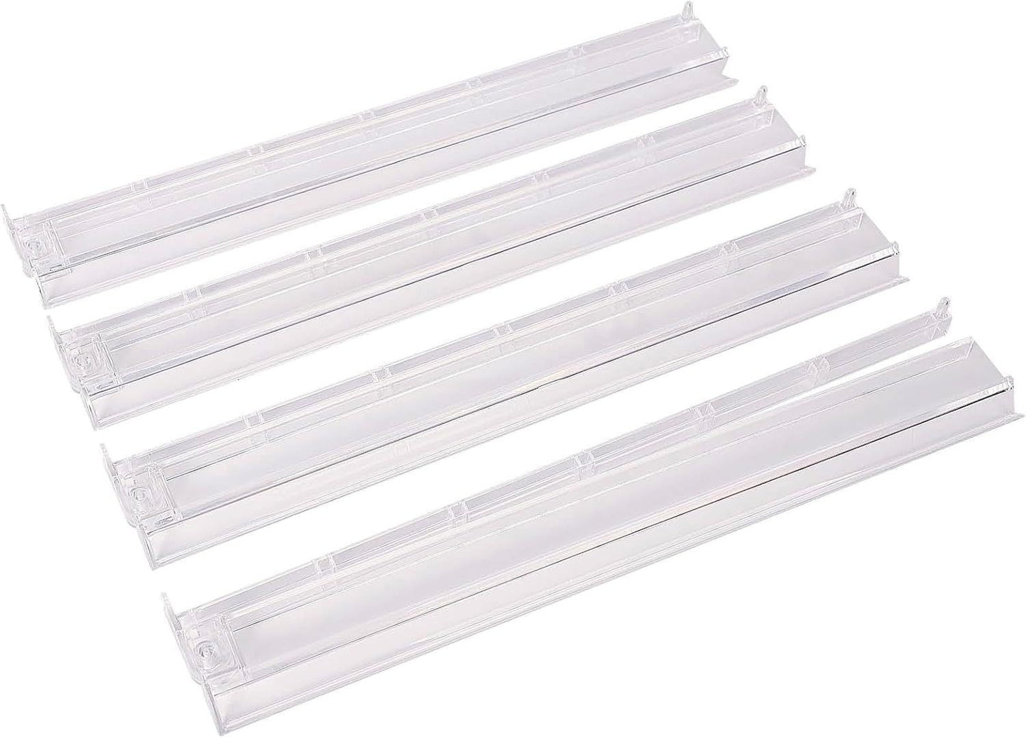 Premium All-in-One Acrylic Mahjong Racks with Attached Pushers – Set of 4 (18.5")