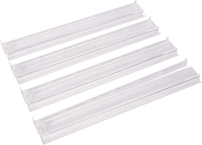 Premium All-in-One Acrylic Mahjong Racks with Attached Pushers – Set of 4 (18.5")