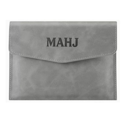 Leatherette American Mahjong Card Holder Case – Envelope Pouch for Official Hands & Rules Cards (7.8" x 5.5")