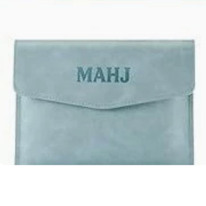Leatherette American Mahjong Card Holder Case – Envelope Pouch for Official Hands & Rules Cards (7.8" x 5.5")