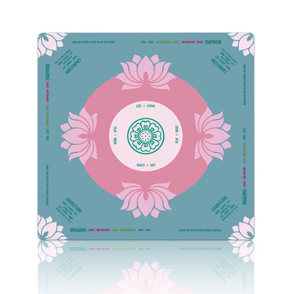 Premium Floral Patterned Mahjong Table Mat – Non-Slip Noise-Reducing Play Mat (33" x 33" x 3mm)