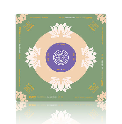 Premium Floral Patterned Mahjong Table Mat – Non-Slip Noise-Reducing Play Mat (33" x 33" x 3mm)