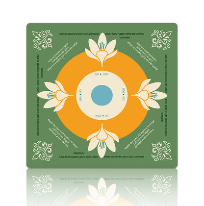 Premium Floral Patterned Mahjong Table Mat – Non-Slip Noise-Reducing Play Mat (33" x 33" x 3mm)