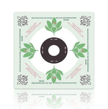 Premium Floral Patterned Mahjong Table Mat – Non-Slip Noise-Reducing Play Mat (33" x 33" x 3mm)