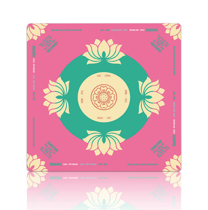 Premium Floral Patterned Mahjong Table Mat – Non-Slip Noise-Reducing Play Mat (33" x 33" x 3mm)