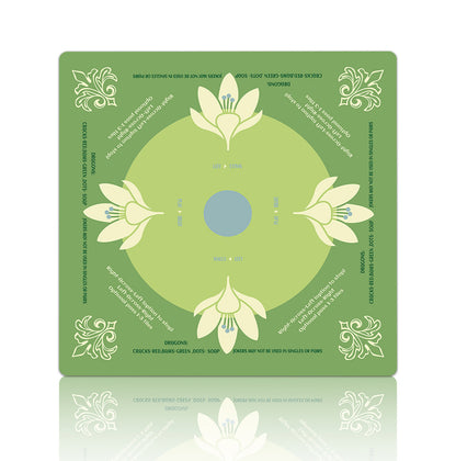 Premium Floral Patterned Mahjong Table Mat – Non-Slip Noise-Reducing Play Mat (33" x 33" x 3mm)