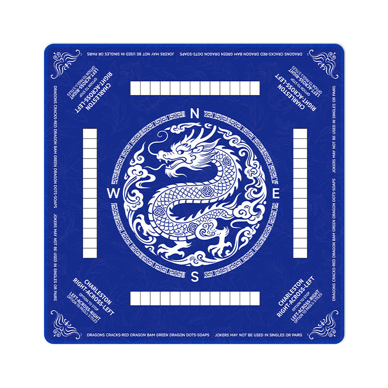 麻将狗防滑麻将垫，31.5英寸正方形3mm厚橡胶桌垫，防水减噪保护桌面。